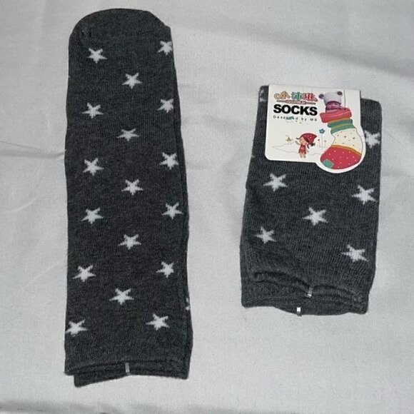 Toddler Socks Knee High Stars All over Printed Graphic Casual High Pull on Socks - Picture 2 of 4